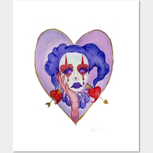 Heart clownette Posters and Art